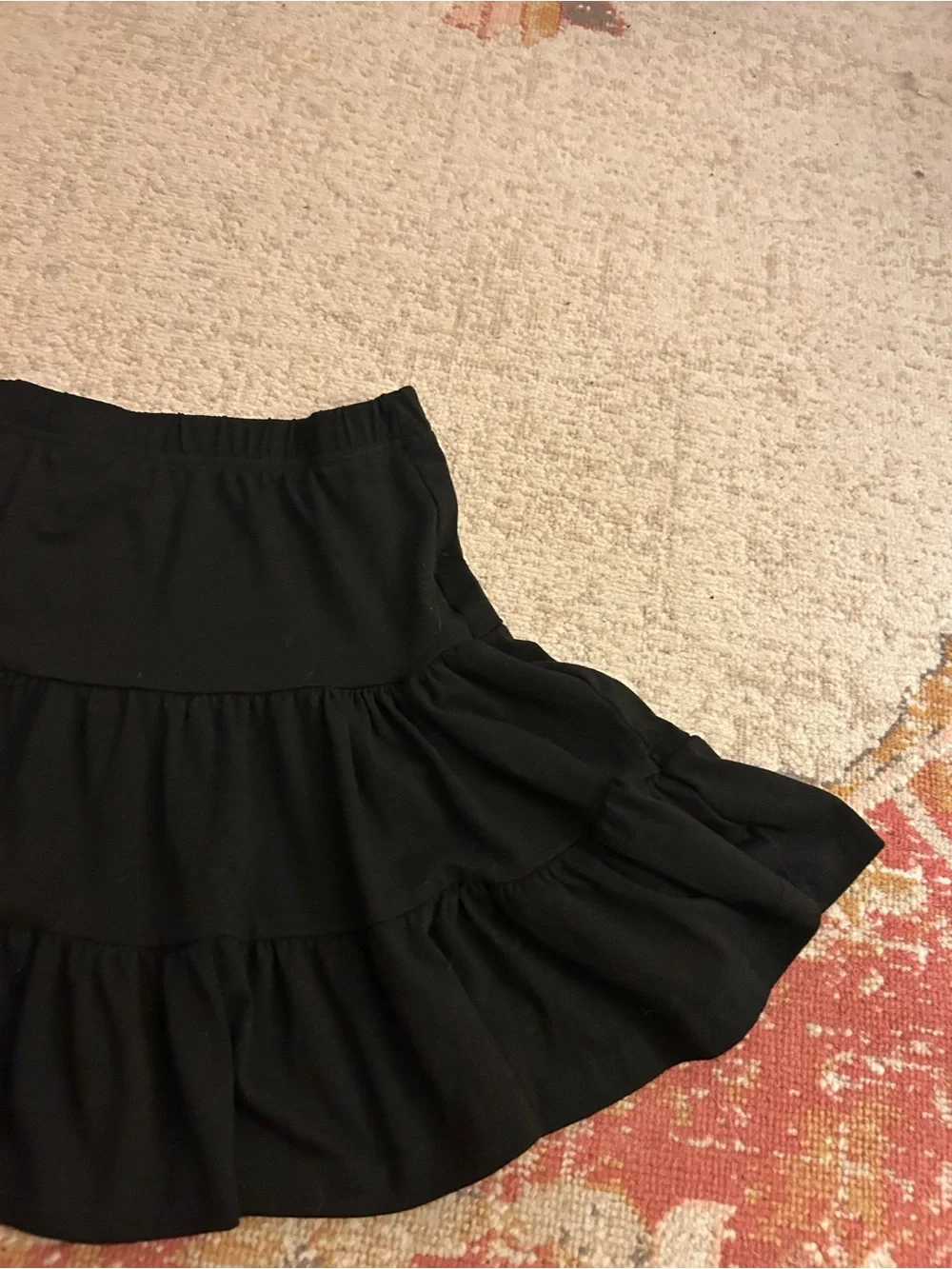 SHEIN Women’s Sz S Minimalist Preppy Black Tiered Mini Tennis Golf Skirt